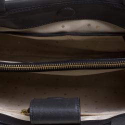 Pre Owned Kate Spade Dark Grey Leather Top handle Bag