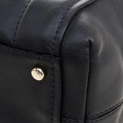 Pre Owned Kate Spade Dark Grey Leather Top handle Bag