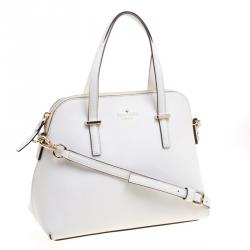 Kate Spade White Leather Cedar Street Maise Satchel