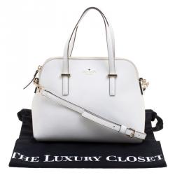 Kate Spade White Leather Cedar Street Maise Satchel