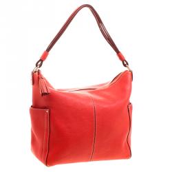 Pre Owned Kate Spade Red Leather Fosters Crossing Serena Hobo