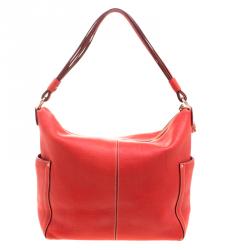 Pre Owned Kate Spade Red Leather Fosters Crossing Serena Hobo