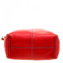 Pre Owned Kate Spade Red Leather Fosters Crossing Serena Hobo