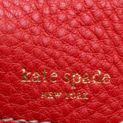 Pre Owned Kate Spade Red Leather Fosters Crossing Serena Hobo
