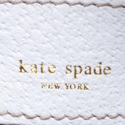Pre Owned Kate Spade White Leather Turnlock Satchel