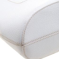 Pre Owned Kate Spade White Leather Turnlock Satchel
