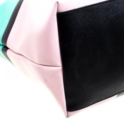 Pre Owned Kate Spade Multicolor Leather Colorblock Harmony Shopper Tote