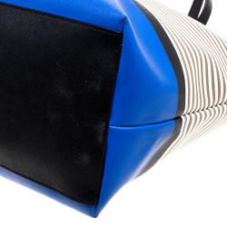 Pre Owned Kate Spade Multicolor Leather Colorblock Harmony Shopper Tote