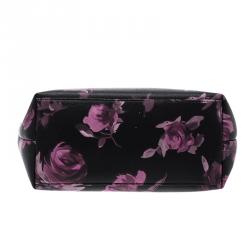 Pre Owned Kate Spade Black Floral Print Coated Canvas Hawthorne Lane Ryan Tote