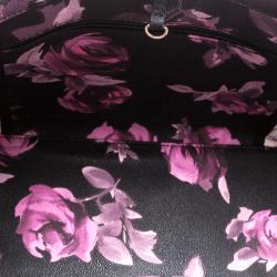 Pre Owned Kate Spade Black Floral Print Coated Canvas Hawthorne Lane Ryan Tote