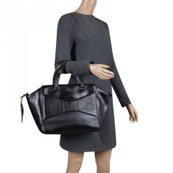 Pre Owned Kate Spade Black Leather Francisca Tote