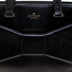 Pre Owned Kate Spade Black Leather Francisca Tote