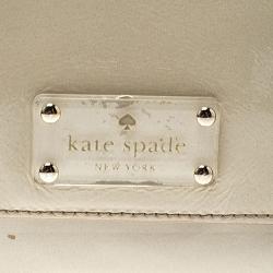 Pre Owned Kate Spade Off White Patent Leather Flicker Ellie Clutch