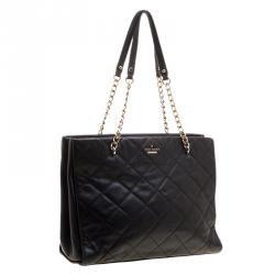 Pre Owned Kate Spade Black Leather Phoebe Tote