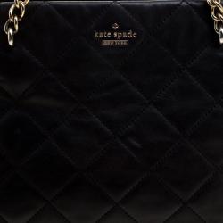 Pre Owned Kate Spade Black Leather Phoebe Tote