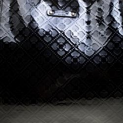 Pre Owned Kate Spade Black Embossed Patent Leather Tote