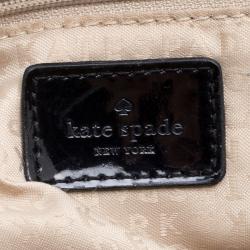 Pre Owned Kate Spade Black Embossed Patent Leather Tote