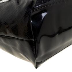 Pre Owned Kate Spade Black Embossed Patent Leather Tote