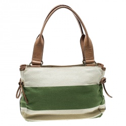 Pre Owned Kate Spade Multicolor Canvas Striped Tote