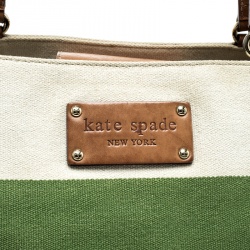 Pre Owned Kate Spade Multicolor Canvas Striped Tote
