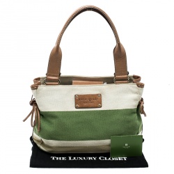 Pre Owned Kate Spade Multicolor Canvas Striped Tote