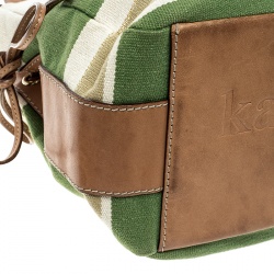 Pre Owned Kate Spade Multicolor Canvas Striped Tote