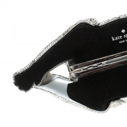 Pre Owned Kate Spade Rhinestone Crystal Place Your Bets Tiger Clutch