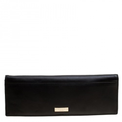 Pre Owned Kate Spade Black Leather Hello Tokyo Zena Clutch
