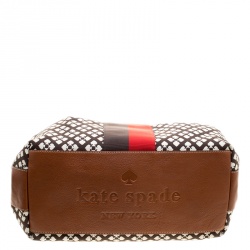 Pre Owned Kate Spade Brown Monochrome Printed Canvas and Leather Stevie Bag