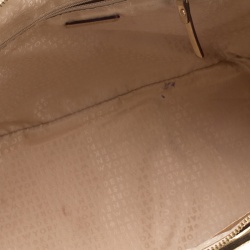 Pre Owned Kate Spade Gold Mirrored Embossed Thermoplastic Tote