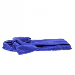 Pre Owned Kate Spade Blue Satin Evening Belles Gini Clutch