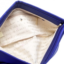 Pre Owned Kate Spade Blue Satin Evening Belles Gini Clutch