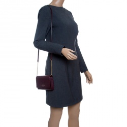 Pre Owned Kate Spade Burgundy Leather Cedar Street Cami Crossbody Bag