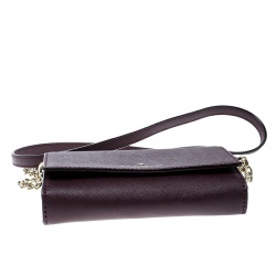 Pre Owned Kate Spade Burgundy Leather Cedar Street Cami Crossbody Bag