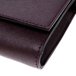 Pre Owned Kate Spade Burgundy Leather Cedar Street Cami Crossbody Bag