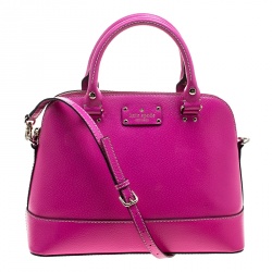 Pre Owned Kate Spade Pink Leather Wellesley Rachelle Satchel