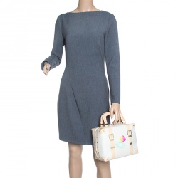 Pre Owned Kate Spade Multicolor Leather Sandy Hill Circle Trunk Satchel