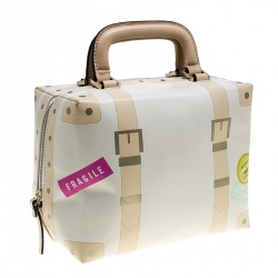 Pre Owned Kate Spade Multicolor Leather Sandy Hill Circle Trunk Satchel