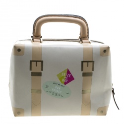 Pre Owned Kate Spade Multicolor Leather Sandy Hill Circle Trunk Satchel