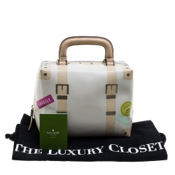 Pre Owned Kate Spade Multicolor Leather Sandy Hill Circle Trunk Satchel