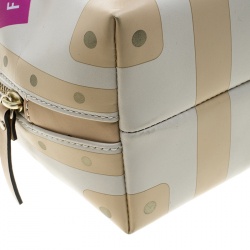 Pre Owned Kate Spade Multicolor Leather Sandy Hill Circle Trunk Satchel