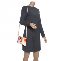 Pre Owned Kate Spade Multicolor Printed Nylon Crossbody Bag