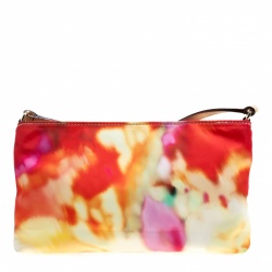 Pre Owned Kate Spade Multicolor Printed Nylon Crossbody Bag