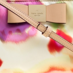Pre Owned Kate Spade Multicolor Printed Nylon Crossbody Bag