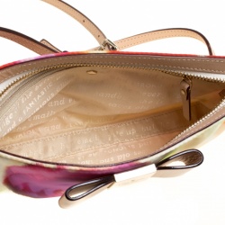 Pre Owned Kate Spade Multicolor Printed Nylon Crossbody Bag