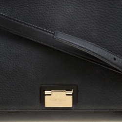 Pre Owned Kate Spade Black Leather and Suede Magnolia Park Top Handle Bag