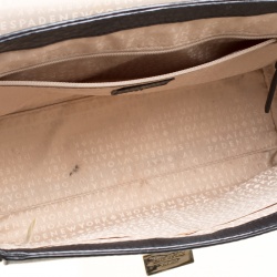 Pre Owned Kate Spade Black Leather and Suede Magnolia Park Top Handle Bag