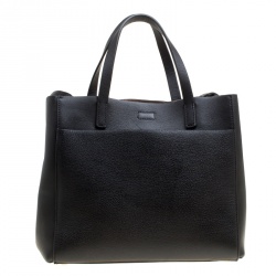 Pre Owned Kate Spade Black Leather Bow Top Handle Bag