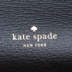 Pre Owned Kate Spade Black Leather Bow Top Handle Bag