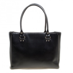 Pre Owned Kate Spade Black Leather Wellesley Quinn Tote